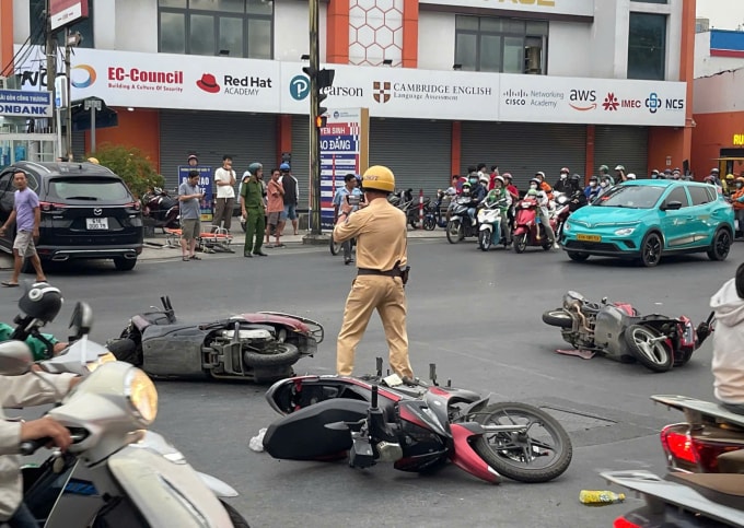 Hiện trường tai nạn. Ảnh: Đình Văn