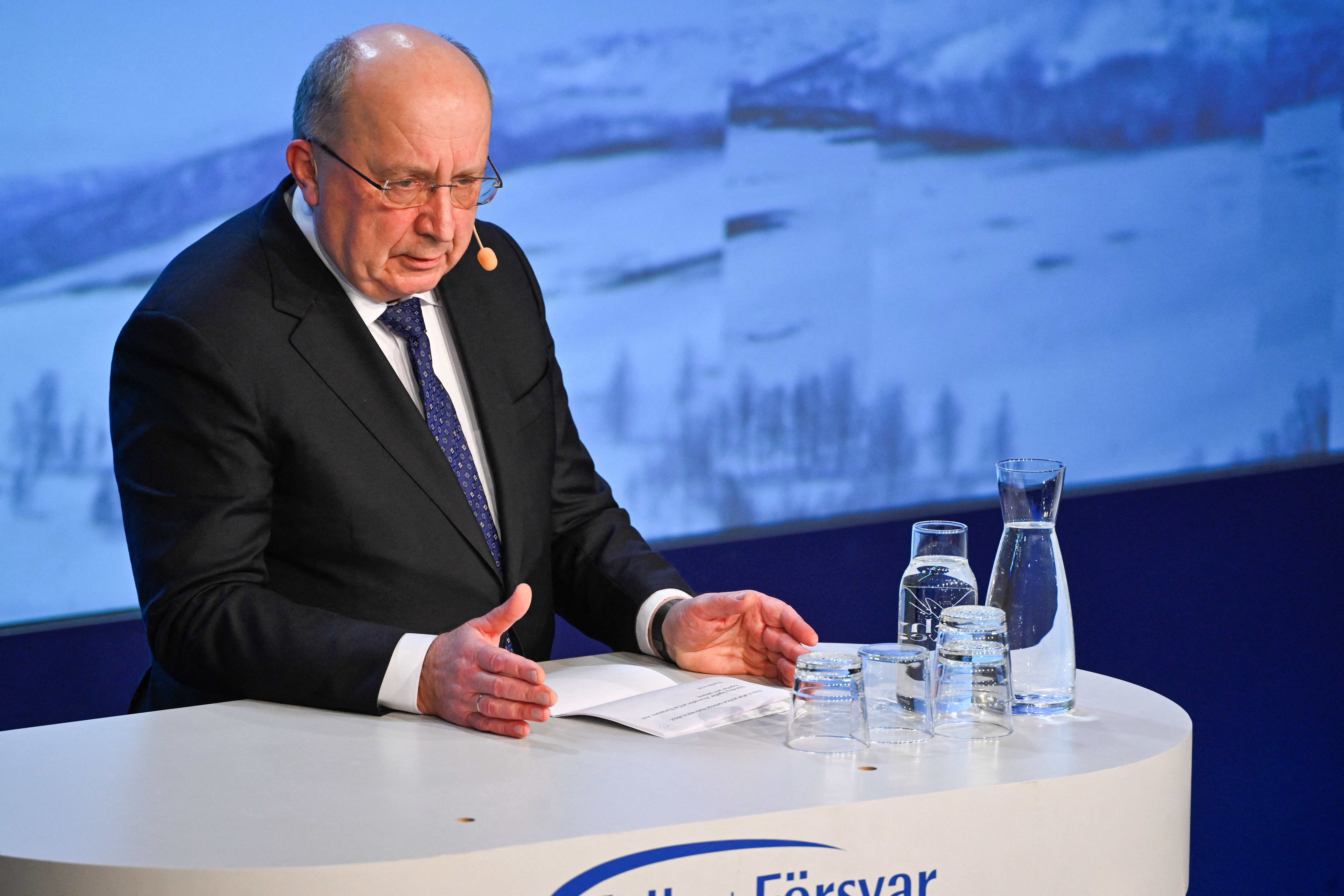 Ông Andrius Kubilius, Ủy viên phụ trách Quốc phòng và Không gian của Liên minh châu Âu. (Ảnh: Reuters)