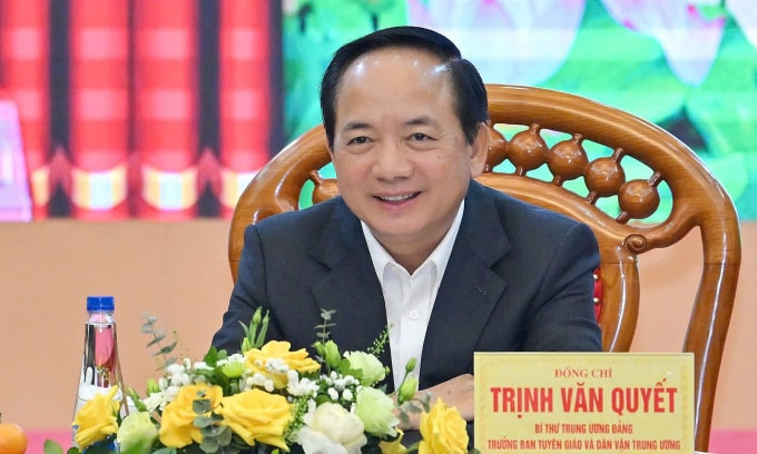 Trưởng ban Tuyên giáo và Dân vận Trung ương Trịnh Văn Quyết. Ảnh: Nguyên Phong
