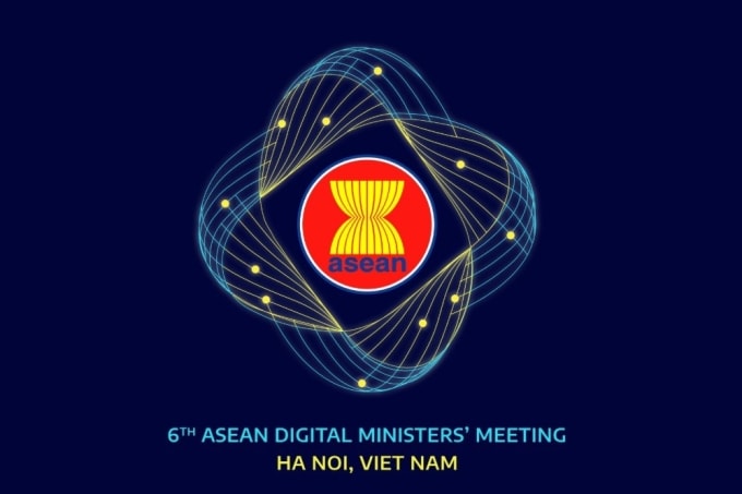 Bộ nhận diện Hội nghị Bộ trưởng Số ASEAN lần thứ sáu. Ảnh: Vụ HTQT