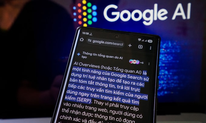 Giao diện Google Overviews hiển thị trên smartphone. Ảnh: Bảo Lâm