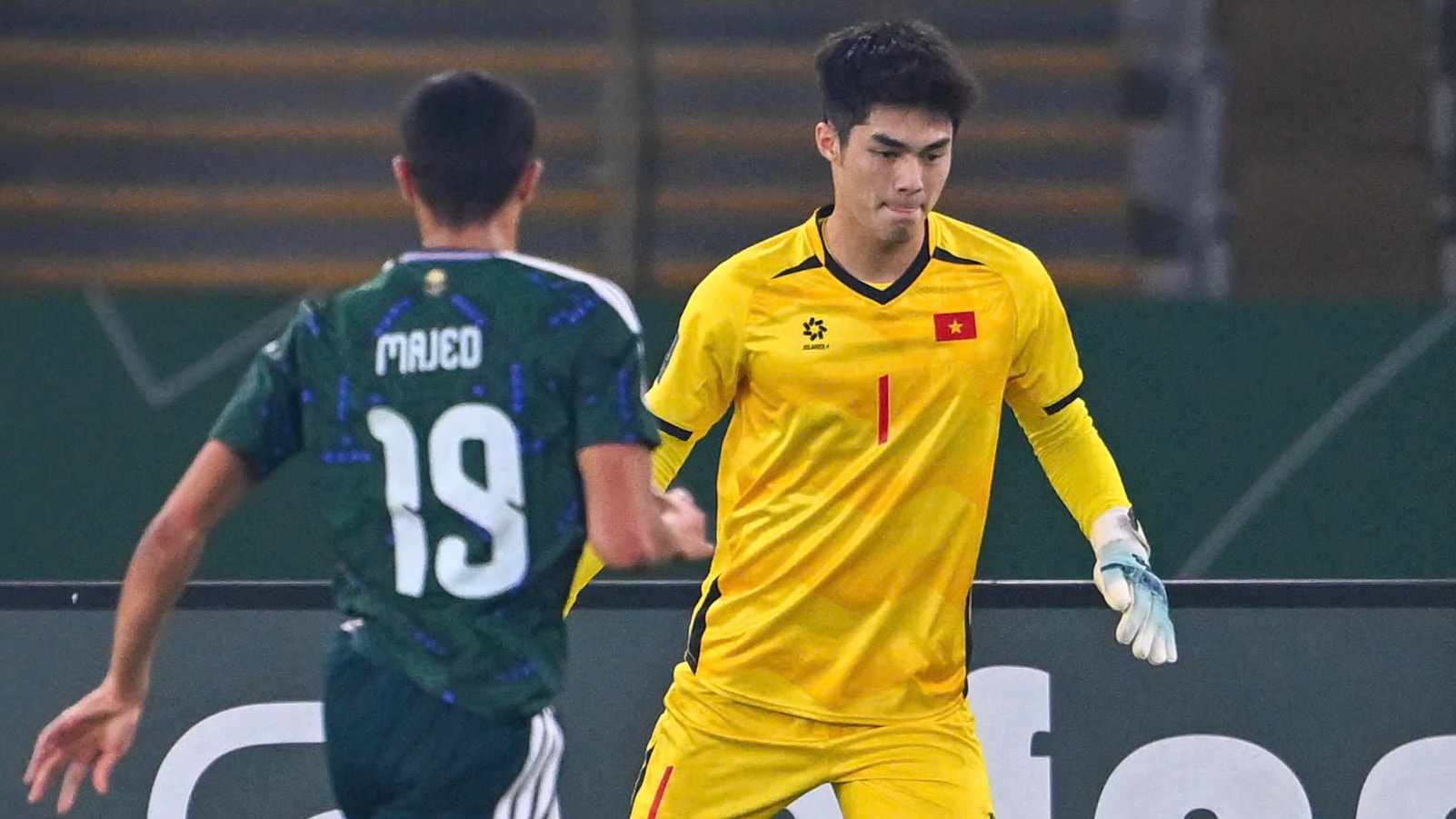 Thủ môn Trung Kiên giúp U23 Việt Nam giữ sạch lưới trong trận thắng U23 Ả Rập Xê Út.