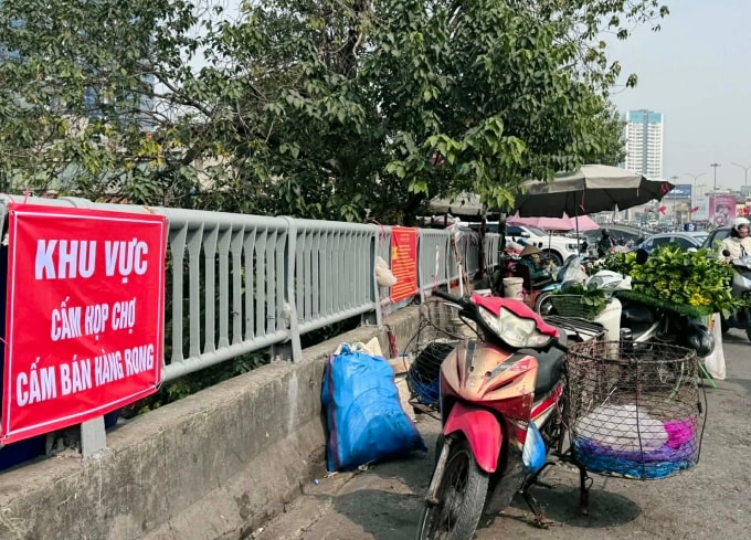 [Chợ cóc ở phố Cầu Mới (gần chợ Ngã Tư Sở) nằm trong danh sách xóa bỏ trước ngày 30/1. Ảnh: Phạm Nga