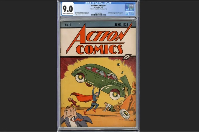 Bản in Action Comics No 1 có giá bán 15 triệu USD, thương vụ công bố hôm 9/1. Ảnh: AP News