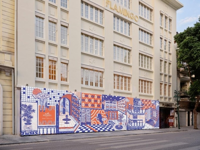 Cửa hàng Hermès mới tọa lạc tại vị trí đắc địa ở trung tâm thủ đô Hà Nội. Ảnh: Hermès