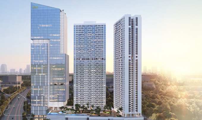 Dự án chung cư The Pinnacle Residence ở Phnom Penh. Ảnh: Harbor-property