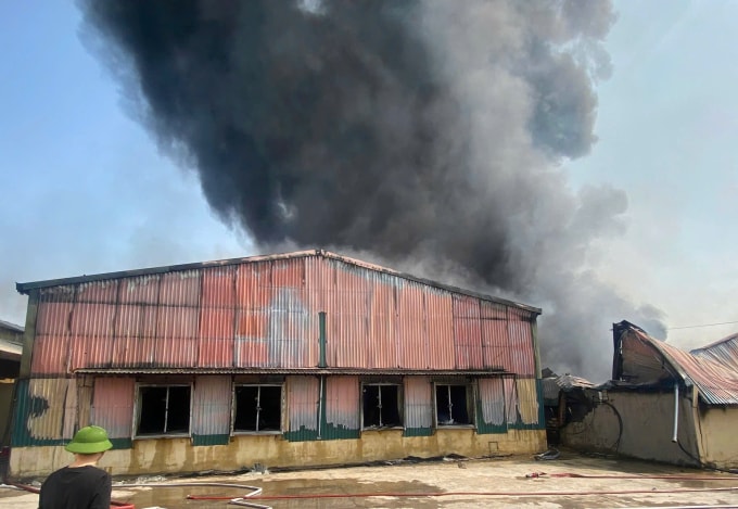 Vụ cháy xưởng ở Trại giam Quảng Ninh gây thiệt hại 750 triệu đồng. Ảnh: Xuân Hoa