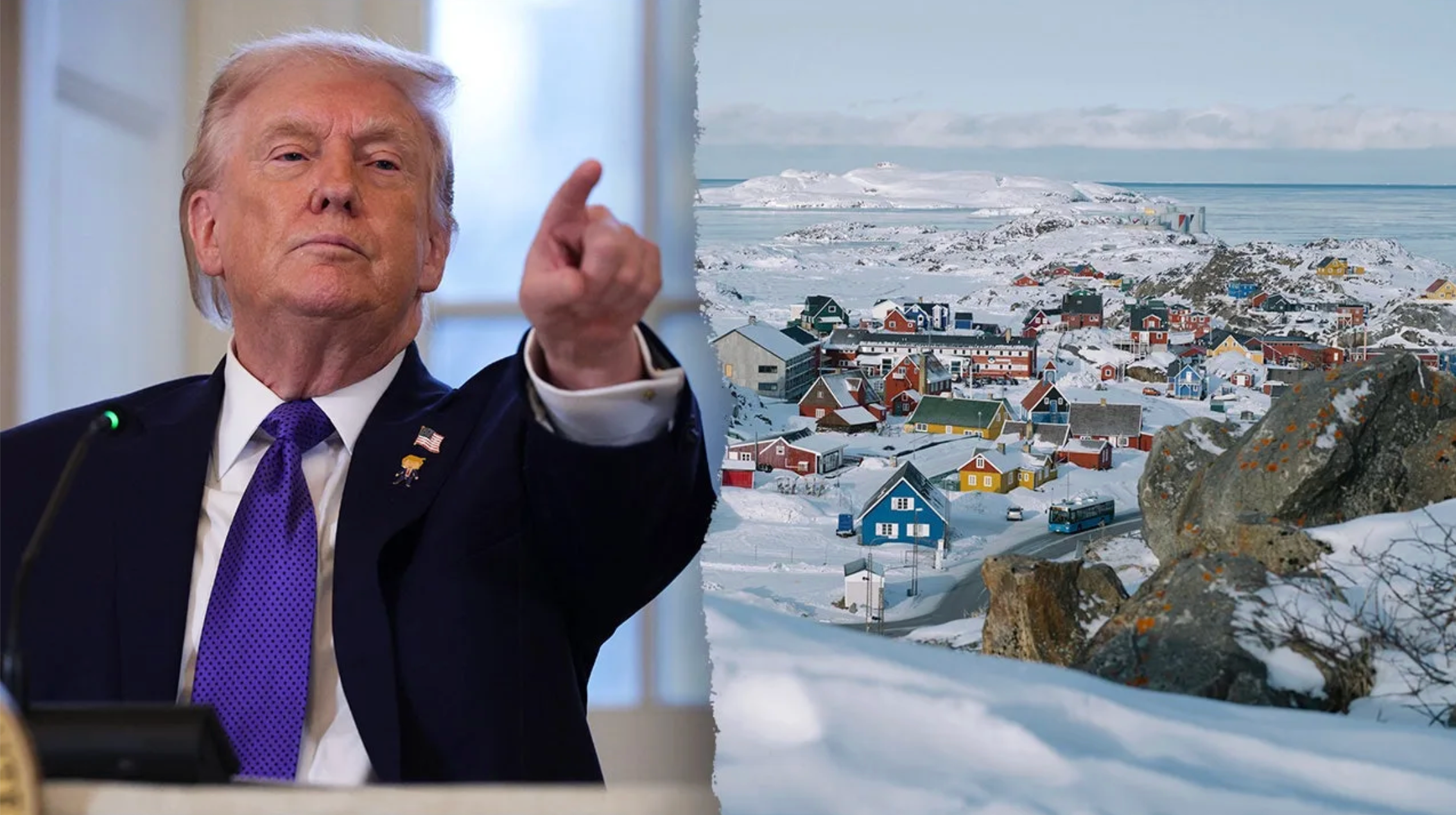 Tổng thống Mỹ Donald Trump công khai muốn sáp Greenland vào Mỹ. (Ảnh: Yahoo News)