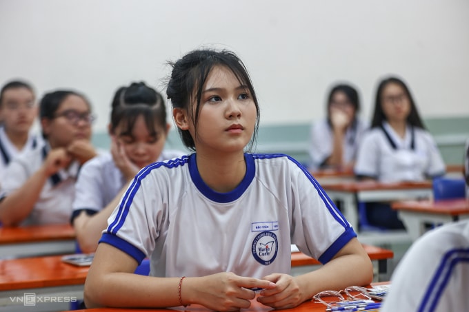 Thí sinh TP HCM thi tốt nghiệp THPT 2025. Ảnh: Quỳnh Trần