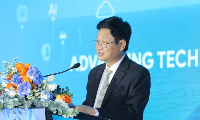 Ông Nguyễn Khắc Lịch, Cục trưởng Công nghiệp Công nghệ thông tin, Bộ Khoa học và Công nghệ, phát  biểu tại sự kiện.. Ảnh: Vân Anh