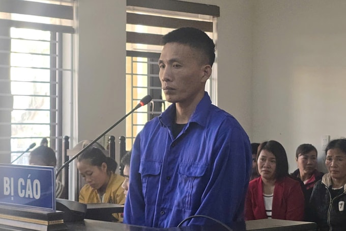 Bị cáo Nam tại tòa, ngày 13/1. Ảnh: Hùng Lê