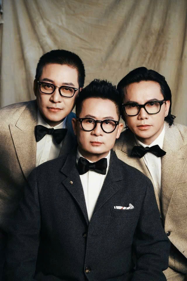 Từ trái sang: Tuấn Hưng, 48 tuổi, Bằng Kiều, 53 tuổi và Tú Dưa, 47 tuổi, khi tái hợp năm nay. Ảnh: Nhân vật cung cấp