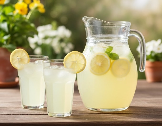 Nước chanh tốt cho sức khỏe. Ảnh: AI