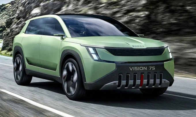 Mẫu concept Vision 7S ra mắt năm 2022. Ảnh: Skoda