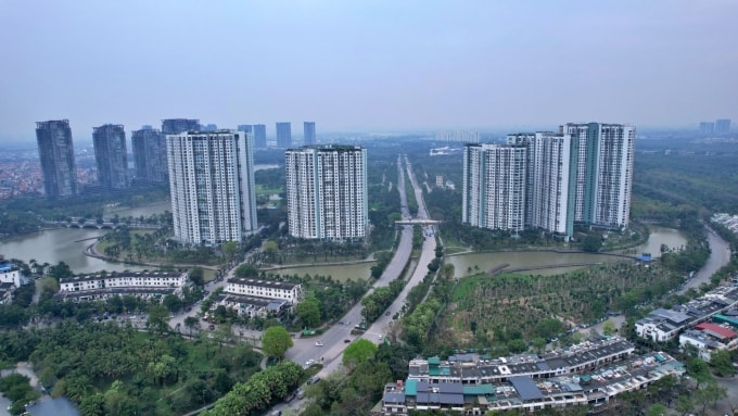 Một dãy chung cư ở khu vực Văn Giang, Hưng Yên. Ảnh: Ngọc Diễm