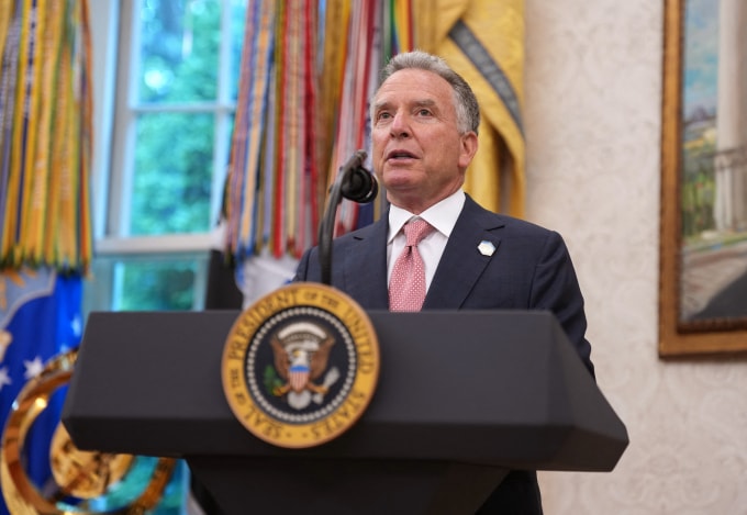 Đặc phái viên của Tổng thống Mỹ Donald Trump tại Trung Đông, ông Steve Witkoff, tại Nhà Trắng ngày 28/5/2025. Ảnh: AFP