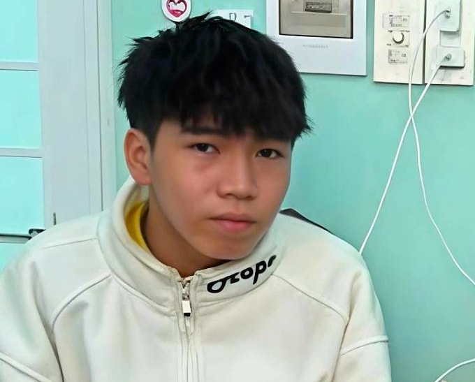 Lư Hải Đăng tại cơ quan công an. Ảnh: Công an cung cấp