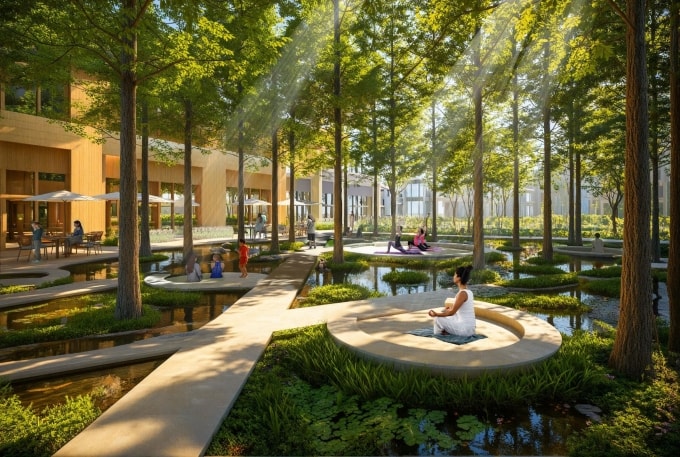 Phối cảnh tiện ích mang đến trải nghiệm phục hồi thân - tâm - trí tại đảo Nam. Ảnh: Sun Property