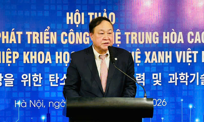 Ông Hyun Dong-Hoon, giáo sư Trường đại học Công nghệ Hàn Quốc tại sự kiện. Ảnh: MST
