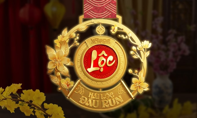 Huy chương với chữ Lộc ở trung tâm. Ảnh: vRace