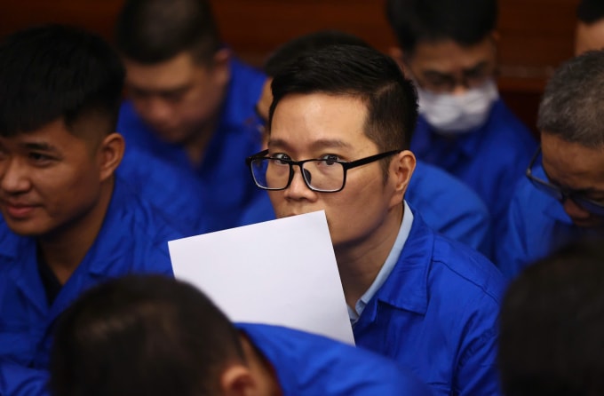 Bị cáo Hoàng Nam Khánh tại tòa sáng nay. Ảnh: Trần Quỳnh