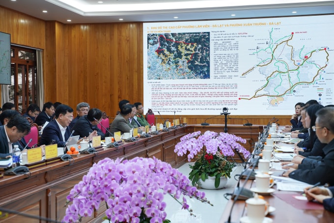 Toàn cảnh buổi làm việc. Ảnh: Cổng thông tin điện tử tỉnh Lâm Đồng