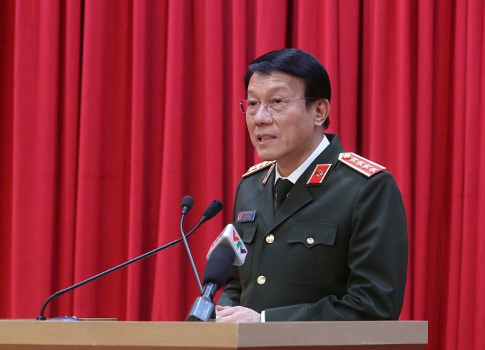 Đại tướng Lương Tam Quang, Bộ trưởng Công an tại Hội nghị. Ảnh: Hải Thư