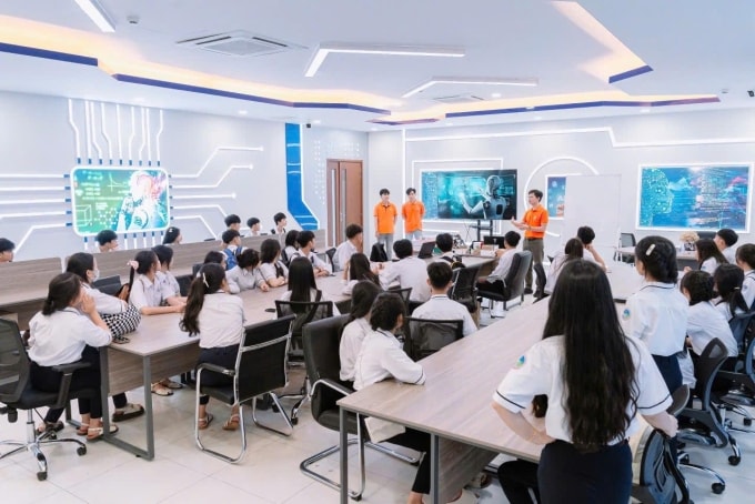 Học sinh nhận học bổng của trường Đại học FPT được học tập trong môi trường hiện đại. Ảnh: Trường Đại học FPT