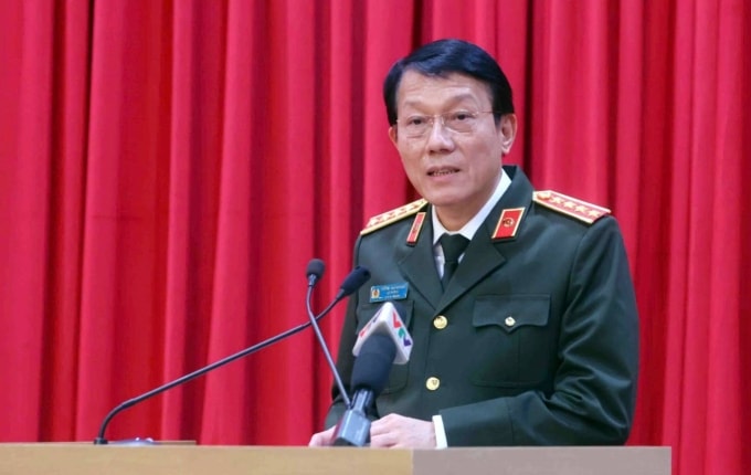 Đại tướng Lương Tam Quang tại Hội nghị. Ảnh: Bộ Công an