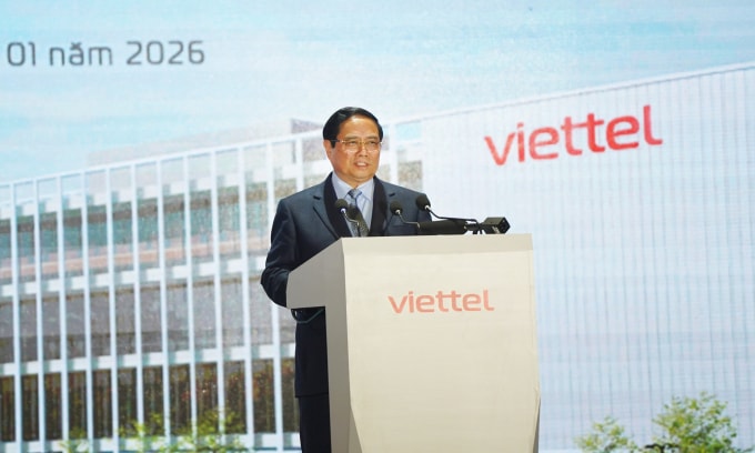 Thủ tướng Phạm Minh Chính phát biểu tại lễ khởi công. Ảnh: Lưu Quý