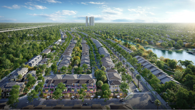 Phối cảnh phân khu Mùa Lễ Hội tại cửa ngõ Eco Retreat. Ảnh: Ecopark