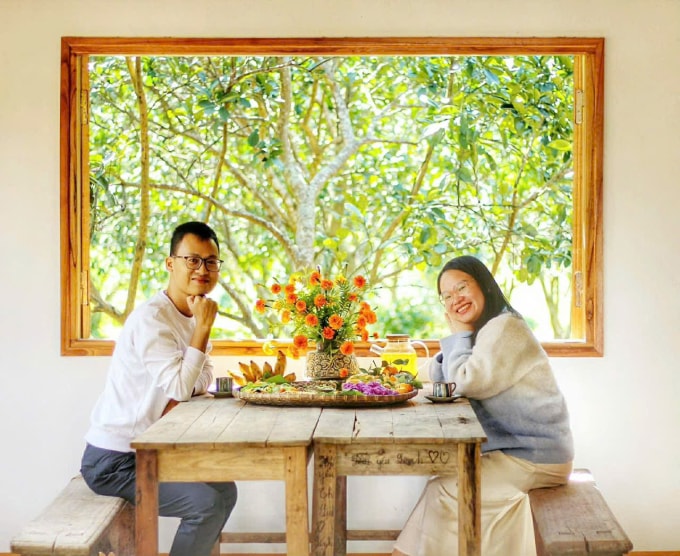 Vợ chồng Ngọc Trang chi tiền du lịch né bụi Hà Nội, tháng 12/2025. Ảnh: Nhân vật cung cấp