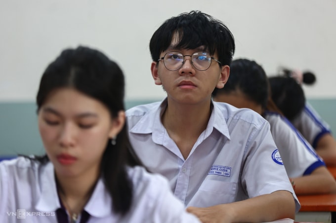 Thí sinh ở TP HCM dự thi tốt nghiệp THPT năm 2025. Ảnh: Quỳnh Trần