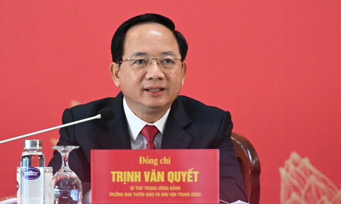 Đại tướng Trịnh Văn Quyết, Trưởng ban Tuyên giáo và Dân vận Trung ương. Ảnh: Giang Huy