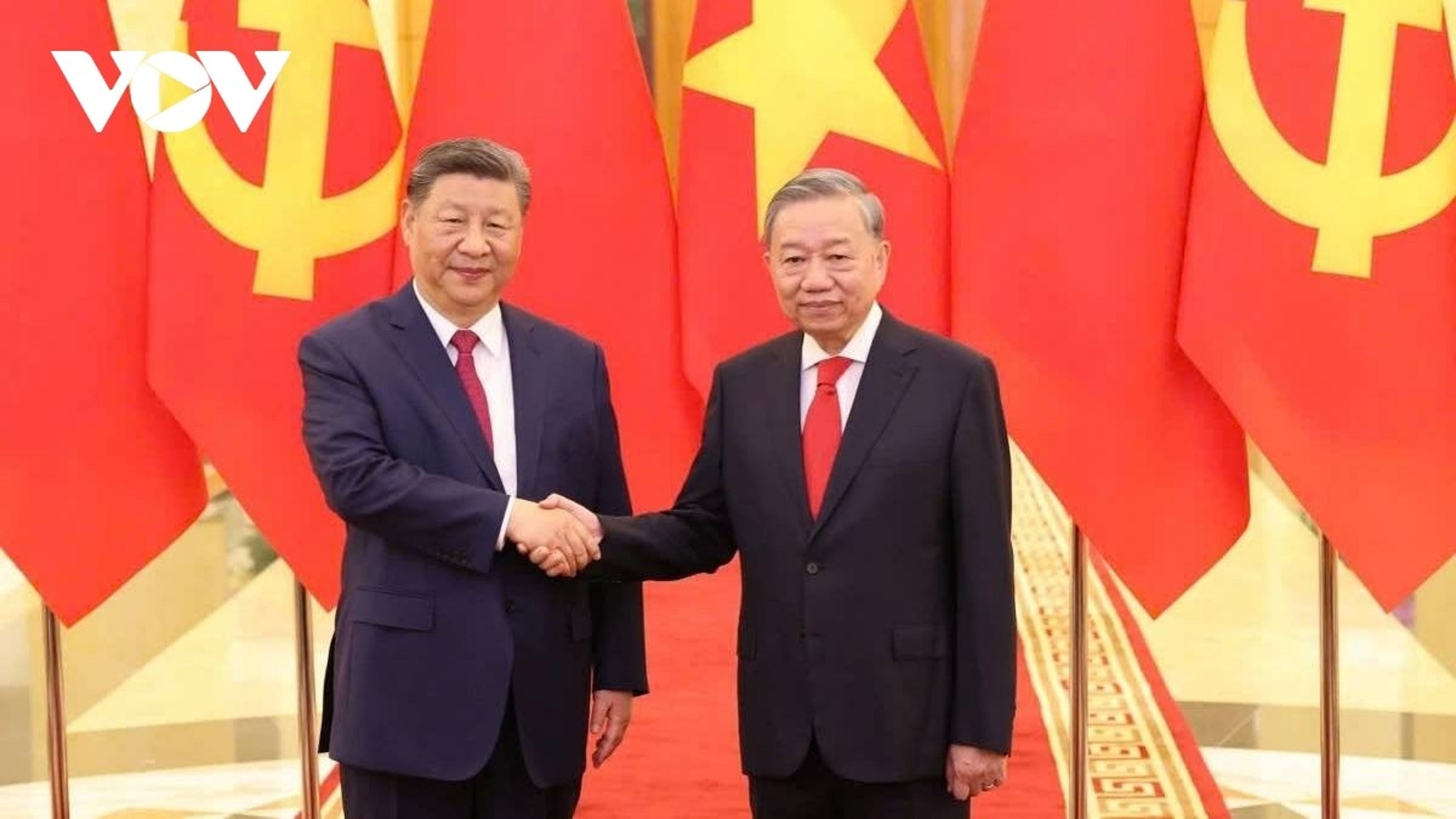 Tổng Bí thư Tô Lâm và Tổng Bí thư, Chủ tịch nước Trung Quốc Tập Cận Bình.