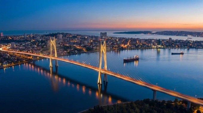 Phối cảnh cầu Cần Giờ về đêm. Ảnh: Masterise