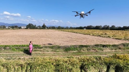 "Bà ngoại siêu ngầu": U90 gây sốt khi lái drone bón phân, bán gạo nline - Ảnh 3.