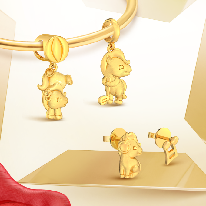 Trang sức trong bộ sưu tập trang sức vàng 99% Turning Gold. Ảnh: PNJ