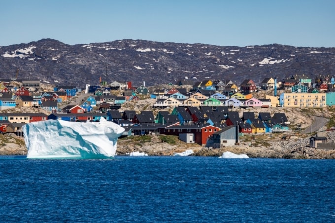 Băng trôi trên vịnh Disko, Ilulissat, phía tây Greenland, tháng 6/2022. Ảnh: AFP