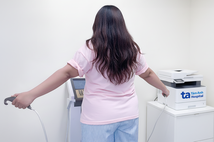 My đo máy Inbody giảm hơn 8 kg, không bị mất cơ. Ảnh: Bệnh viện Đa khoa Tâm Anh