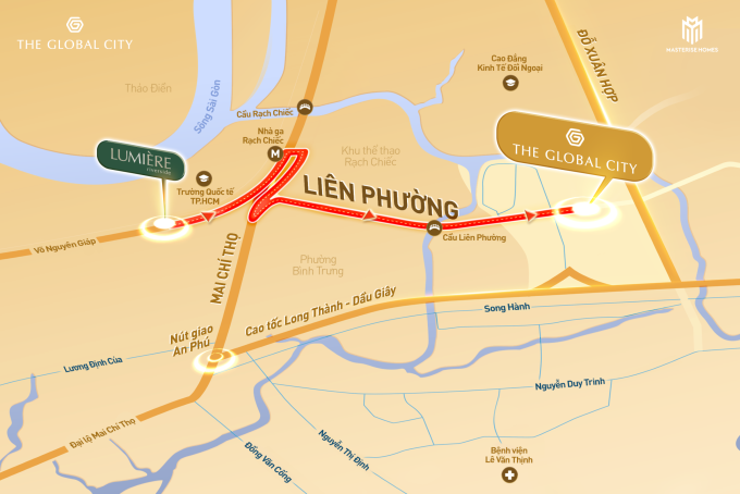 Cung đường Liên Phường thông xe 2 chiều, rút ngắn hành trình di chuyển. Ảnh: Nhi Nguyễn