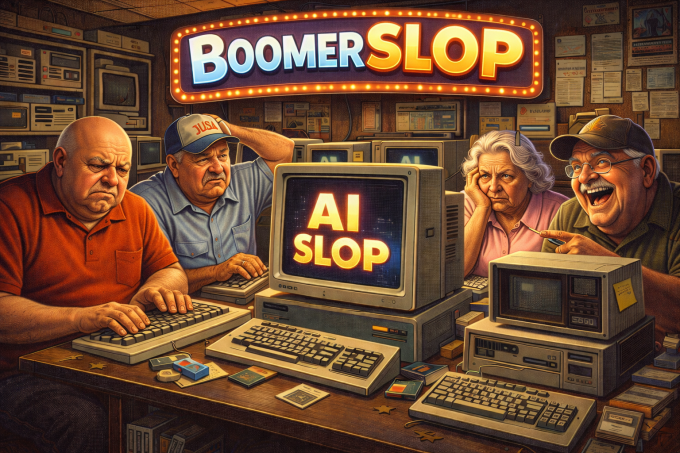 Minh họa về boomerslop. Ảnh: ChatGPT