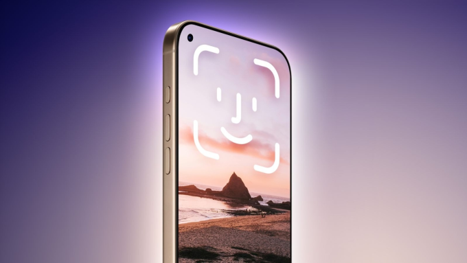 Ý tưởng iPhone 18 Pro với Face ID ẩn dưới màn hình. Ảnh: MacRumors