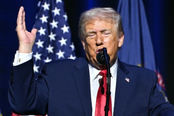 Tổng thống Mỹ Donald Trump phát biểu tại Detroit, bang Michigan ngày 13/1. Ảnh: AFP