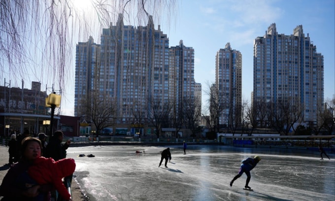 Một dự án bất động tại thủ đô Bắc Kinh. Ảnh: AP