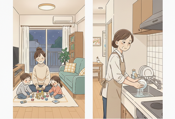 Vợ ỷ vào việc trông con nhỏ, để mẹ chồng làm hết việc nhà