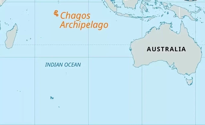 Vị trí quần đảo Chagos. Đồ họa: Britannica