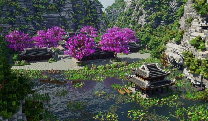 Hành Cung Vũ Lâm được nhóm game thủ tái hiện. Ảnh: NVCC