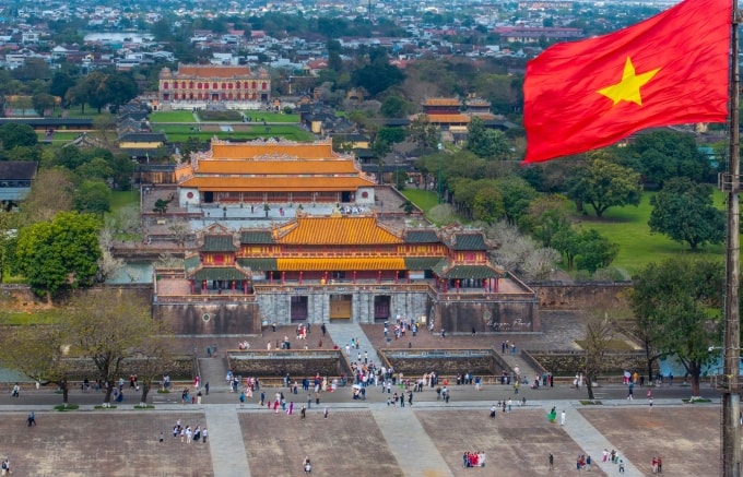 Một góc kinh thành Huế nhìn từ trên cao. Ảnh: Nguyễn Phong