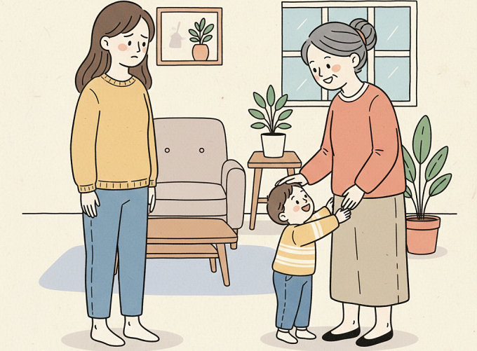 Tủi thân vì con trai chỉ theo bà, không theo mẹ